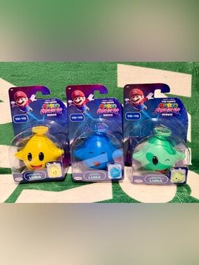 The Super Mario Galaxy Movie – Luma Star Yo-Yo 3-Pack Bundle Blue Green & Yellow